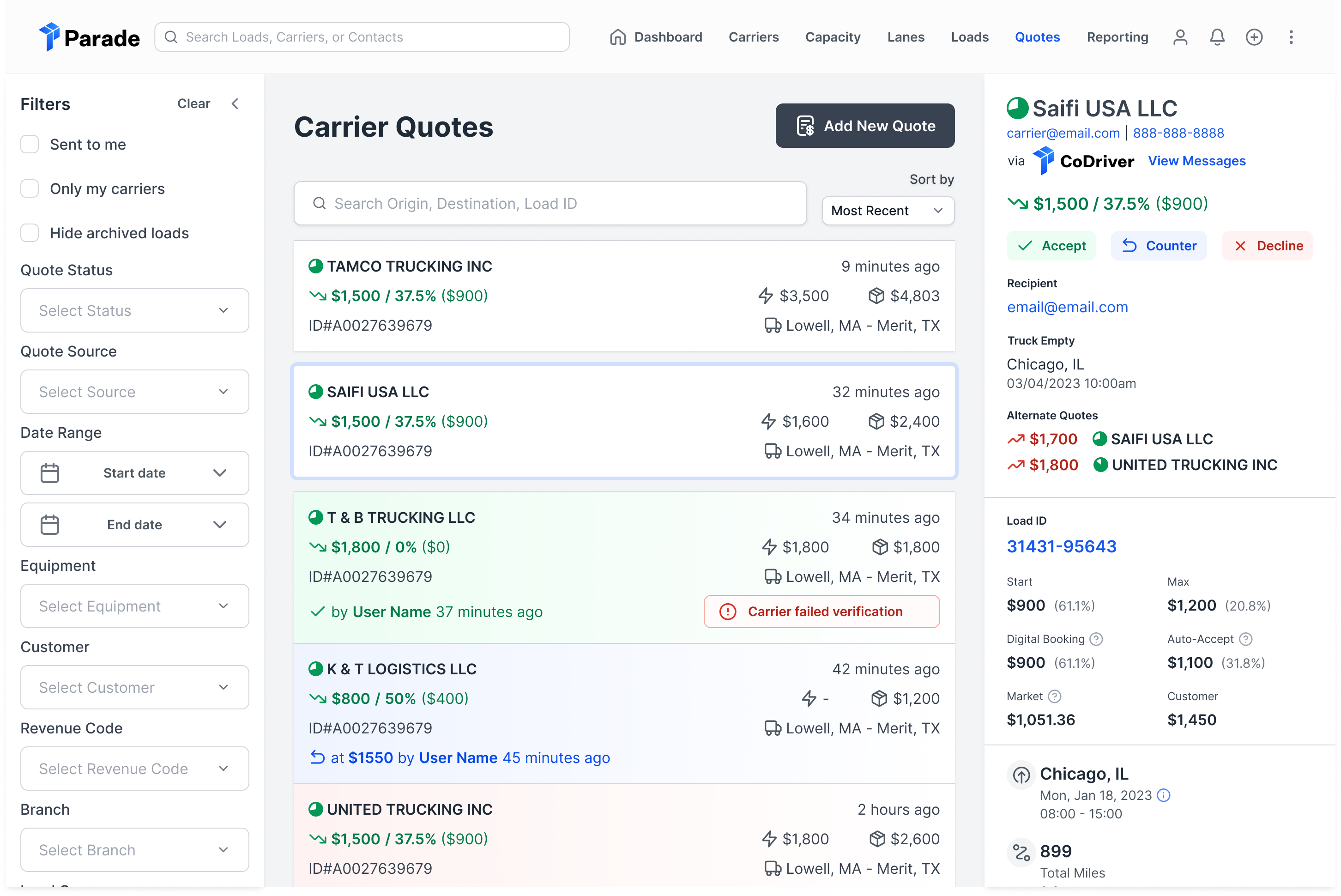 CoDriver is just one source of quotes